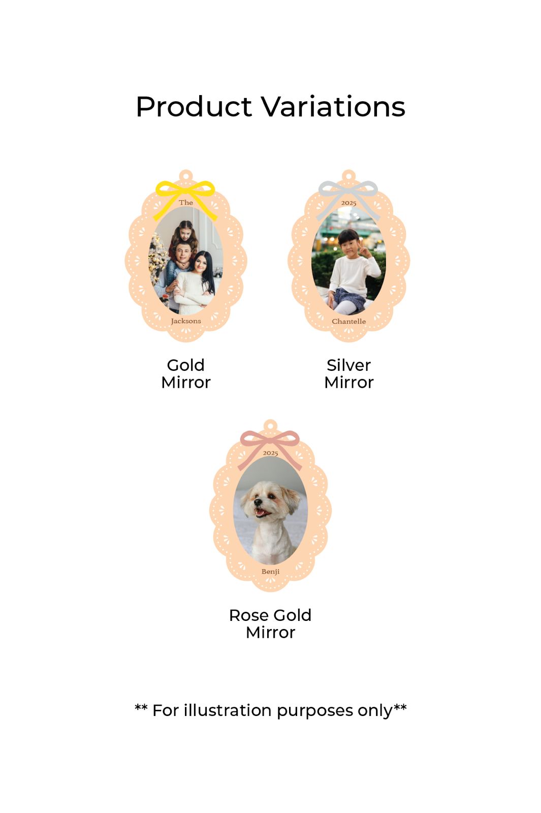 Heirloom Template Heirloom Bow Portrait Ornament - Image 2
