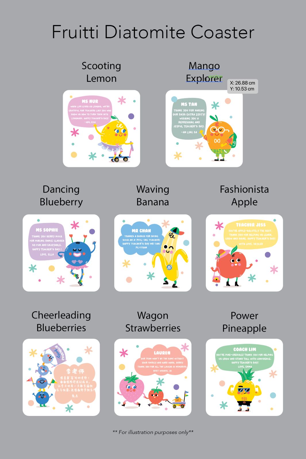Template Diatomite Coaster Fruitti Fruitti Diatomite Coaster - Image 3